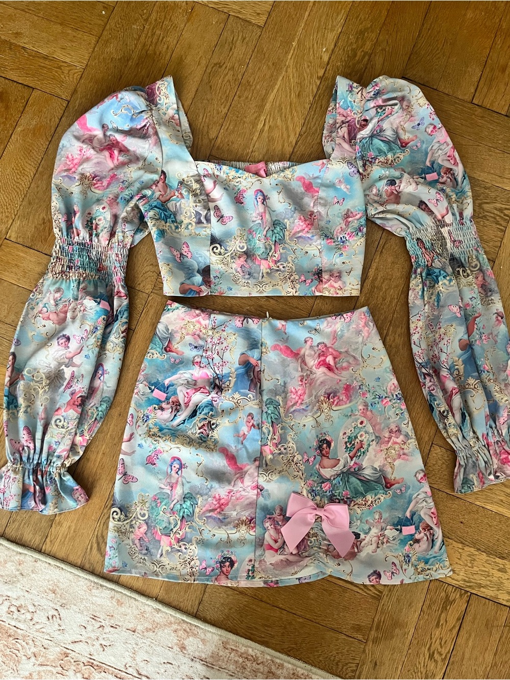 Baby Blue Vintage Two Piece Set